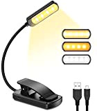 Luce da Lettura, Lampada da Lettura Ricaricabile USB Clip Con 3 Modalità per la Cura Degli Occhi per E-Reader, Studio, ...