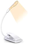 Luce Lettura, 360° Flessibile Lampada da Lettura con Clip, 7 LED a 3 Livelli di Luminosità, Ricaricabile USB,Tocca Cambia, Mini ...