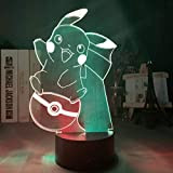 Luce Notturna 3D Doppio Colore Acrilico Luce Notturna 3D Pokemon Pikachu Figura Luce Notturna Per La Decorazione Domestica Cool Kids ...