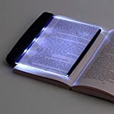 Luce notturna a LED da lettura piatta a forma di libro, lampada da lettura a cuneo per segnalibro, antiriflesso, dimmerabile, ...