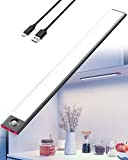 Luce Sottopensile Cucina LED Ricaricabile con Sensore Movimento, 3600mAh Batteria 40cm Dimmerabile Luce Armadio Senza Fili Barra LED USB con ...