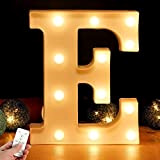 Luci a LED a forma di lettera dell'alfabeto, con telecomando wireless per il timer, intensità regolabile, decorazione per compleanni, feste, ...