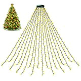 Luci Albero di Natale,400 LED 2m x 16 Fili Luci Albero di Natale Bianco Caldo,8 Modalità&Timer Albero di Natale con ...