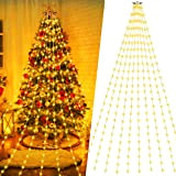 Luci Albero di Natale LED per Interno Esterno 2,8 metri x 10 Fili, 280LEDs Lucine Albero Natale IP44 Impermeabile, Catena ...