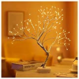 Luci dell'albero di Luce notturna Lampade da tavolo e abat-jour con il pulsante Touch,108 LED perle Luci notturne Batteria e ...