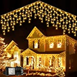 Luci di Natale Da Esterno,10M 400 LED,Tenda luminosa natale IP44 Impermeabile con 8 Modalit & Temporizzato