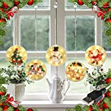 Luci di Natale dell'interno, luci di decorazione della finestra di Natale di VGE, luci alimentate a batteria di Natale dell'interno ...