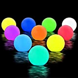 Luci galleggianti per Piscina, Palline Luminose a LED a Cambiamento Colore, Sfera Luminosa a LED RGB Luce Colorata con Telecomando ...