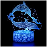 Luci Notturna 3D, Lampada del Buonumore tattile a Illusione Ottica a LED con Telecomando, Regali Giocattolo per Bambini Ragazzi Uomini ...