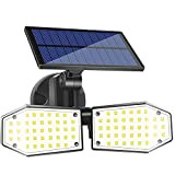 Luci solari a LED per esterni - Doppia testa 78 LED 1350LM Luce di sicurezza con sensore di movimento ad ...