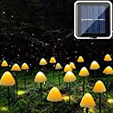 Luci Solari da Esterno Giardino Fungo 5M, 20 LED Catena Luminosa Esterno Solare, 8 Modalità Impermeabile Lampade Fungo Decorativi Natale ...