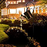Luci solari da giardino a forma di stella con staffa, luce per irrigazione, lampada per irrigazione, luce a LED, luce ...