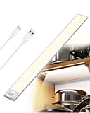 Luci Sottopensile Cucina LED Ricaricabile USB, 40cm Dimmerabile Luce Armadio con Sensore Movimento Batteria Barra LED Magnetica Senza Fili Luce ...