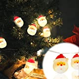 Lucine di Christmas, 10 LED decorazione di lucine di Testa di Babbo Natale, lucine a LED, per feste, Natale, Capodanno, ...