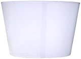 LUM & CO - Paralume ovale consistenza/Tessuto Bianco, 31 cm (lunghezza) x 20,5 cm (altezza), E27 con riduttore