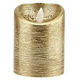 Lume di candela - Candele senza fiamma a led Batteria Fiamma oscillante d'oro Candele elettriche Matrimoni(S(7.5x10cm))