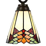LumiLamp 5LL-5965 - Lampada a Sospensione Art Deco Tiffany, Multicolore, Ø 15 x 119 cm, Vetro colorato Decorativo, Stile Tiffany