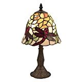 Lumilamp Tiffany - Lampada da tavolo Buro, in vetro, multicolore, 20 x 36 cm