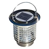 Lumisky - Lampada LED 2 in 1 solare illuminazione/funzione anti-zanzare, in acciaio, incorporato, 1 W, inox