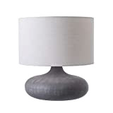 LUSSIOL 233918 - Lampade da tavolo e comodino, in cemento fiberstone, colore: Grigio
