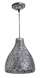 LUSSIOL Lampada Zephir Sospensione Metallo, 40W, Grigio, ø 28 x H 32 cm