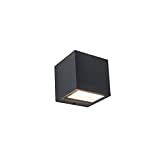Lutec GEMINI - Lampada LED da parete per esterni, in alluminio pressofuso antracite, 8,8 x 8,6 x 8,5 cm