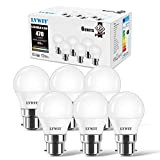 LVWIT B22 LED Light Bulbs, 470Lm G45 5W Equivalent 40W, 2700K Warm White, Non-Dimmable LED Light Bulb 6 Packs