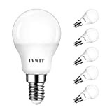 LVWIT Lampadina a LED, Attacco E14(Attacco Piccolo), Forma P45, 2700K Luce Bianca Calda, 4.5W Equivalente a 40W, 470LM, Risparmio Energetico, ...