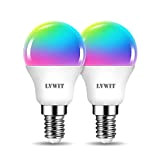 LVWIT Lampadina LED Smart Wifi Con Attacco E14, Forma G45, 5W Equivalenti a 40W, 470Lm, Compatibile con Alexa, Echo and ...