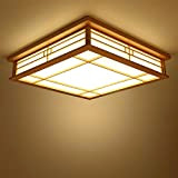 LYXG Giapponese di luce a soffitto solido LED lampade di Wood tatami lampade a luce giapponese soggiorno luminoso (350mm*350mm*120mm) camera ...
