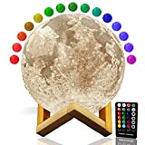 Macwick Lampada Luna 3D Notturna Multicolor Stampa Moon Lamp 15 cm Piena Led Luce Con Telecomando da Tavolo 4 Modalità ...
