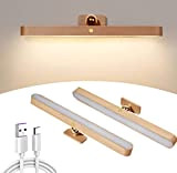 Magnetic Led Wooden Wall Light - 360 Rotatable & Dimmable Touch, Smart 360° Rotatable Wooden Led Wall Lamp, Magnetic Detachable ...