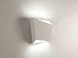 Mantra Iluminación. Modello ASIMETRIC. Applique da parete larga 19,7 cm realizzata in metallo finitura di colore bianco.