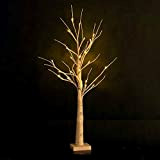 Matedepreso Lampada a LED per albero di betulla, ramo artificiale per casa, feste, matrimoni, decorazione da 24 LED, lampada da ...