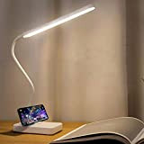 MAYTHANK Lampada LED Scrivania Batteria Ricaricabile 2000mAh, Luce Lettura Libro Senza Fili,Touch Control 3 Colori , 6 Luminosità Regolabili, Lampada ...