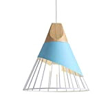 Mengjay Lampada a sospensione creativo di badminton nordico, moderno Lampadario a LED in legno massello, lampada da soffitto soggiorno sala ...