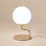 Mengjay Lanterna desktop semplice romantico solido da tavolo lampada da comodino luce palla di vetro rotonda paralume Ball G9 Lampada ...
