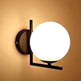 Mengjay LED Luci sfera di vetro Lampade da parete, lampada moderna da interni,Applique da parete Interno per camera da letto, ...
