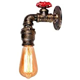 Mengjay Vintage Applique da Parete Industriale Retro Lampada da Parete Creativo Tubo dell'acqua Luce a Muro Ferro E27 Illuminazione 60W ...