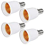 MENGS 4 Pezzi LED lampada da E14 a E27 Basi per lampade alogene LED a risparmio energetico