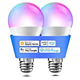 meross Lampadine con Alexa, Lampadine intelligente con Wi-Fi LED Dimmerabile Multicolore E27 9W, Smart Light RGBWW Compatibile con Apple HomeKit, ...