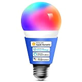 meross Lampadine Wi-Fi Intelligente LED, Dimmerabile Multicolore E27 Luce 60W Smart Light RGBWW lampadina Smart Compatibile con Apple HomeKit, SmartThings, ...