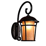 MIAOLEIE Outdoor Lighting Massive Wall Light-Lamp - Lanterna Ambienti Esterni Design Vintage con 1 Lampadina LED E27 da 12w Cm ...