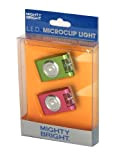 Mighty Bright MicroClip LED Light Confezione doppia - verde e rosa con, 1,