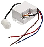 Mini-sensore di movimento a incasso CT-PIR, 230 V, 800 W, 15 mm, adatto a lampadine a LED, colore: bianco