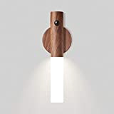 Mipa Lampada da parete per interni con rilevatore, lampada multifunzione in legno, lampada da comodino design smontabile con supporto magnetico, ...