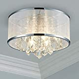 Modern Crystal Drum Chandelier Illuminazione da incasso a LED Lampada da soffitto a soffitto Apparecchio da pranzo Sala da pranzo ...