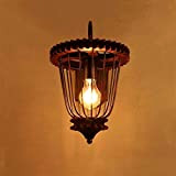 Modern Vintage Industrial Loft Metal Rust Color Scone Wall Light Wall Lamp Modern Attic Sconce Industrial Wind Vintage Secondary Wall ...
