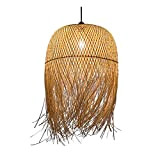 Moderno cinese sud-est asiatico griglia creativa cappello di paglia lampadario in bambù soffitto droplight soggiorno ristorante lampada a sospensione in ...