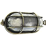 Moth Lampada da parete in ottone massiccio, applique da parete, per esterni o per interni illuminazione da parete marina nautica ...
